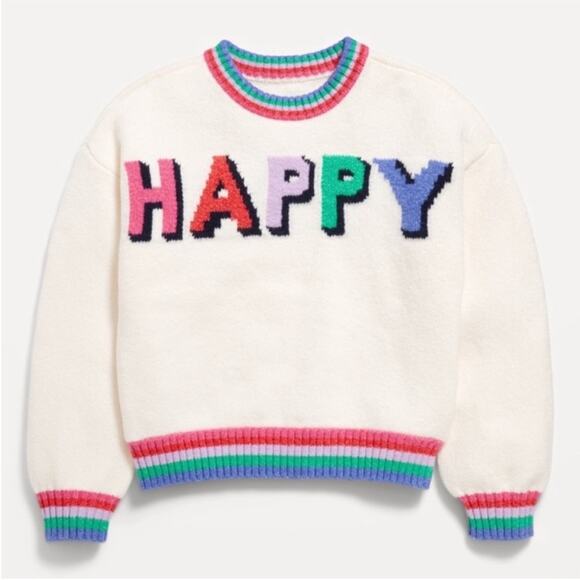Old Navy Happy SoSoft Crew Neck Graphic Sweater - Picture 2 of 10
